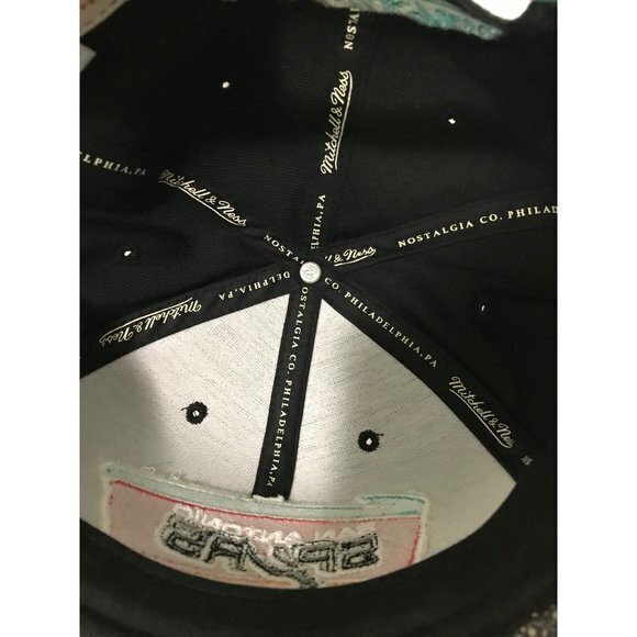 Vintage San‎ Antonio Spurs Flat Bill SnapBack Hat Mitchell Ness Hardwood Classic - Picture 7 of 9